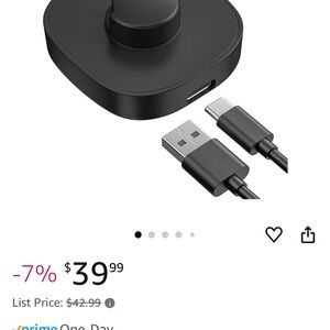 Black Charging Dock with USB-C Cable